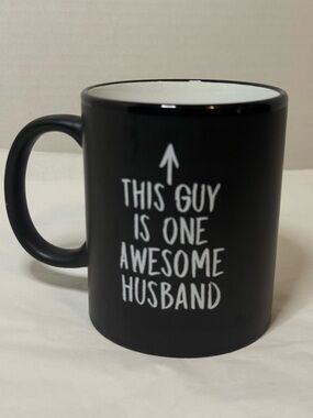 Black "This Guy Is One Awesome Husband" Ceramic Mug